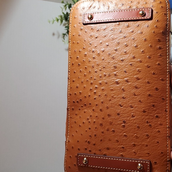 Dooney & Bourke Ostrich Domed satchel/ Tan - Picture 11 of 11